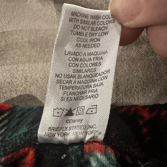 Disney Pajama Pants Womens Large Red Plaid Fleece Mickey Minnie Christmas Lounge - Picture 8 of 12